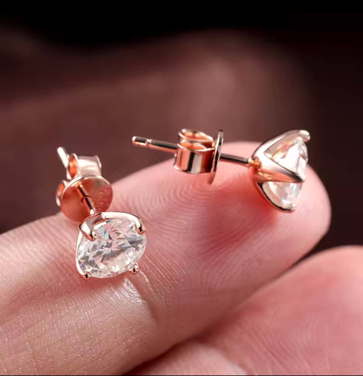 925 Silver GRA Certified 1 CT & 1 CT Moissanite Stud Earrings D/VVS1 Lab Diamond Four-jaw Earring Women Jewelry