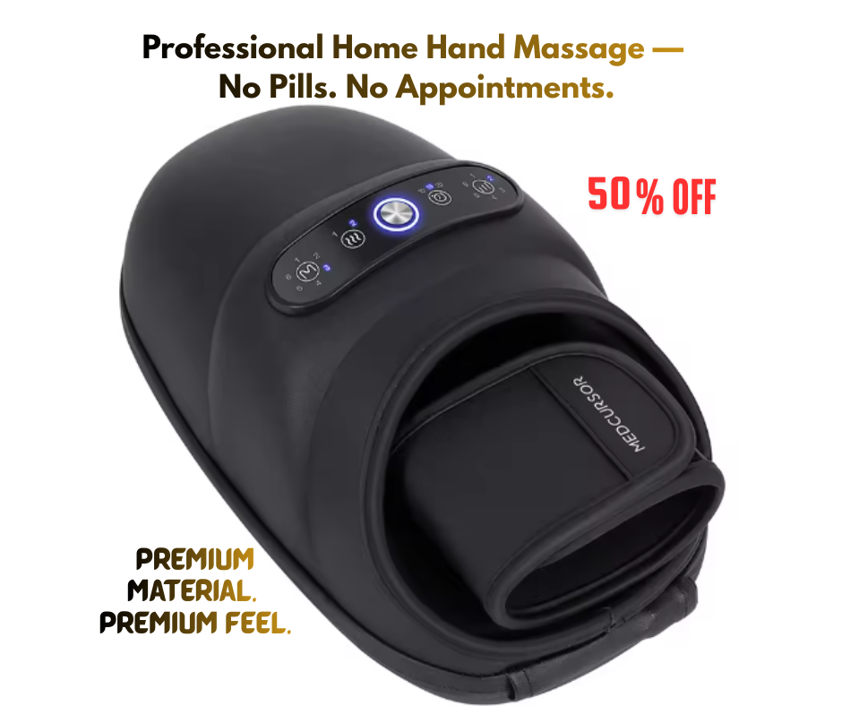 Hand Massager with Heat and Compression for Arthritis and Carpal Tunnel - Cordless & Rechargeable