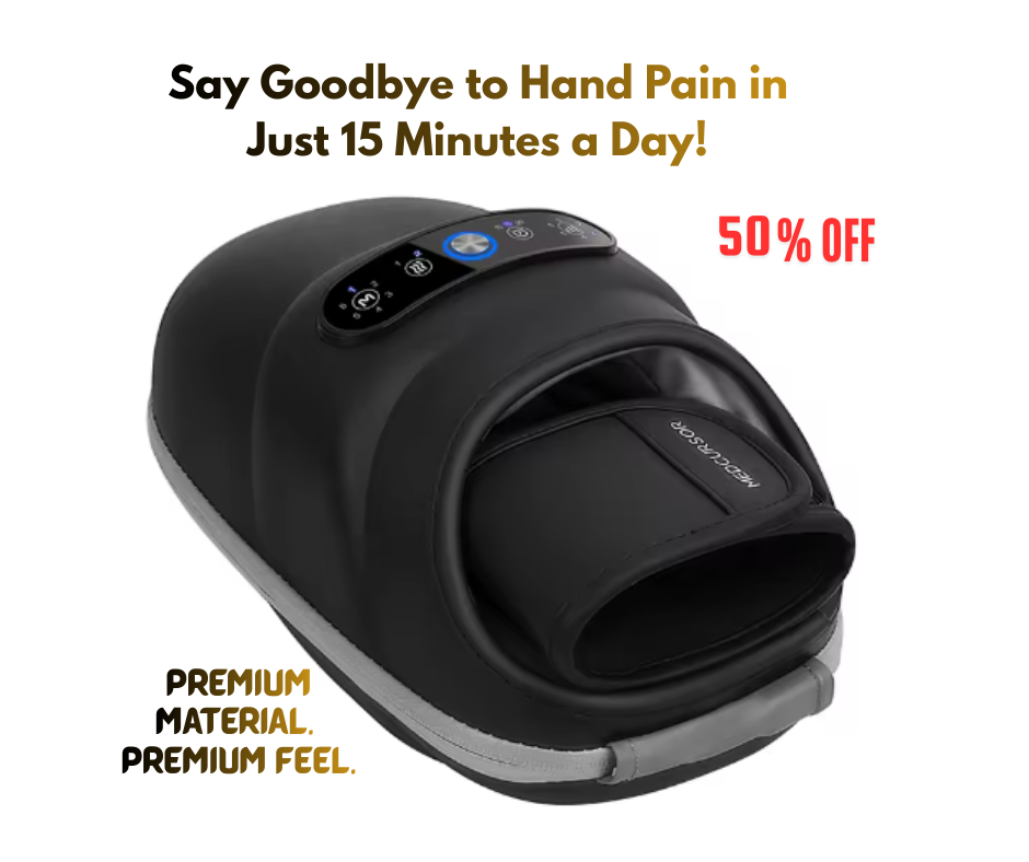 Hand Massager with Heat and Compression for Arthritis and Carpal Tunnel - Cordless & Rechargeable