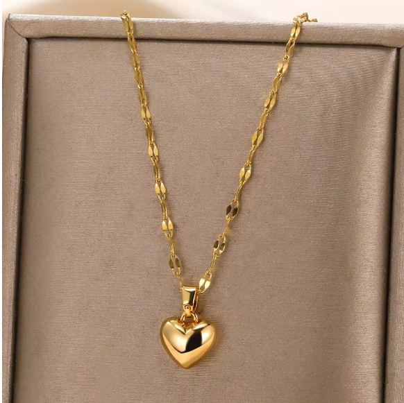 Heart Necklace for Women - 14k Gold Plated & 925 Silver - Hypoallergenic, Water-Resistant, Tarnish-Free - Gifts for Women