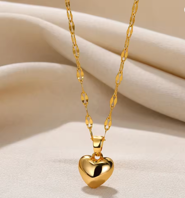 Heart Necklace for Women - 14k Gold Plated & 925 Silver - Hypoallergenic, Water-Resistant, Tarnish-Free - Gifts for Women