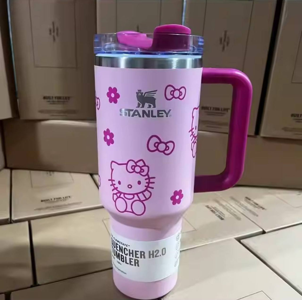 Stanley Quencher H2.0 Tumbler with Handle and Straw 40 oz | Flowstate 3-Position Lid | Cup Holder Compatible for Travel |